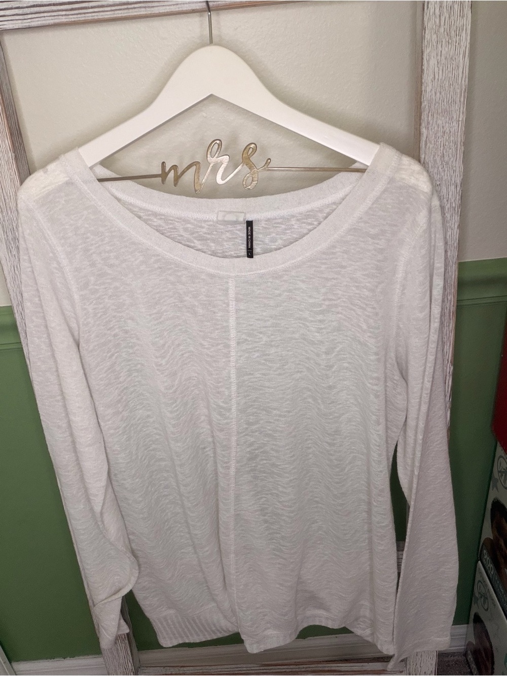 ✨ Akemi + Kin for Anthropologie White Knit Top — Size Large